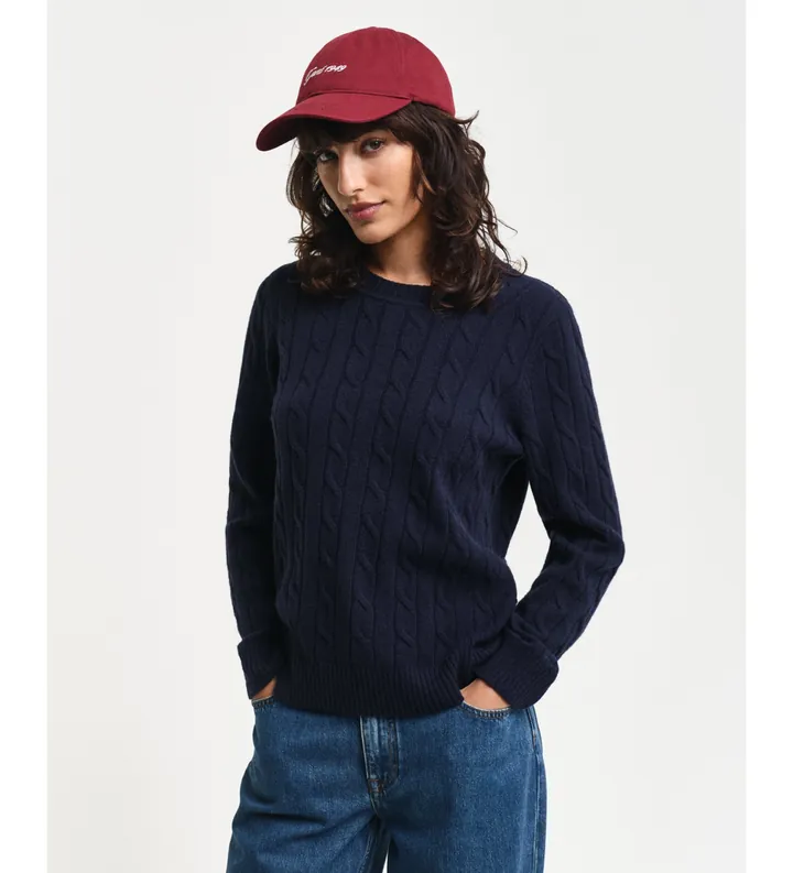 Gant para mujer. 4805315 Jersey Ochos marino (L), Casual, Lana