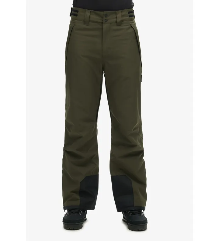 Superdry para hombre. MS110181A Pantalón de esquí largo Freestyle Core verde (L), Deportivo, Nieve, Poliéster Reciclado, Sostenible