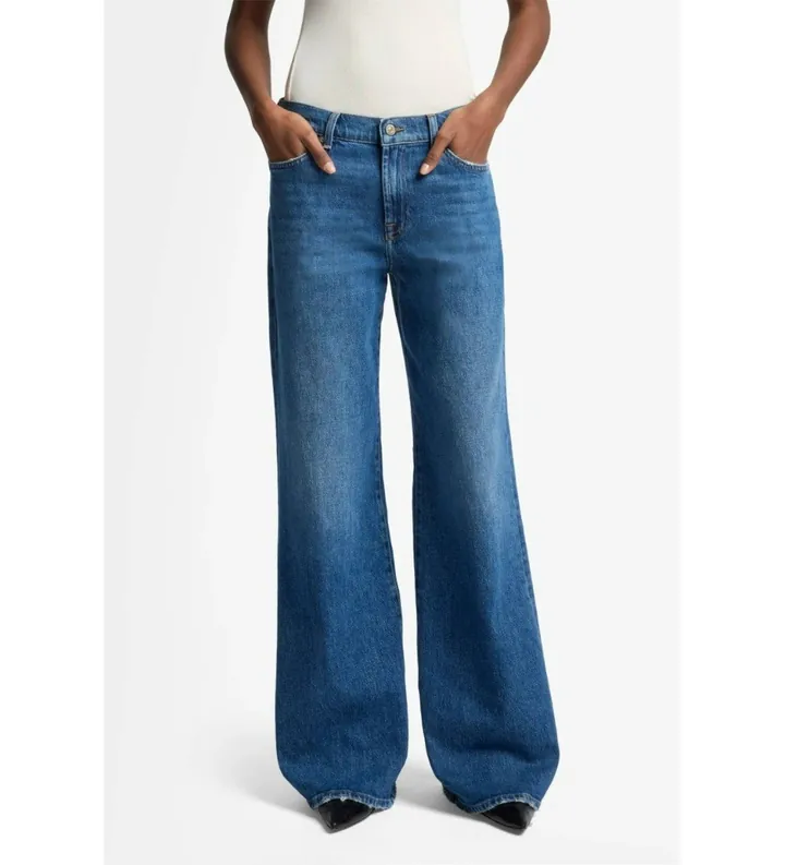 7 For All Mankind para mujer. 7UG20C65EPR Jeans Explorer azul (28), Casual, Algodón