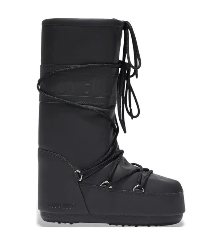 Moon Boot unisex. 80D1402760 Botas Icon Rubber negro (35/38), Plano, Cordones, Casual