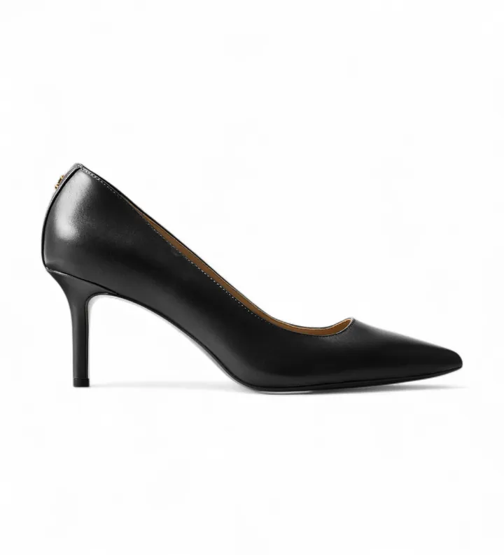 Lauren Ralph Lauren para mujer. 802P09031001 Zapatos de Piel Lanette negro (37), 5 a 8cm, Ninguno, Casual, Fiesta, Clásico