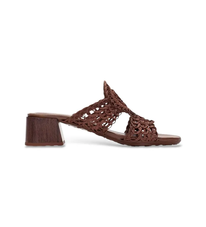 Hispanitas para mujer. HV264602 Sandalias Tulipan marrón (36), Piel, 3 a 5cm, Ninguno, Casual