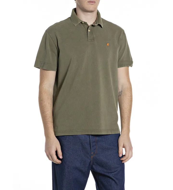 Replay para hombre. M3431A.000.22696M Polo casual verde (M), Algodón, Manga corta