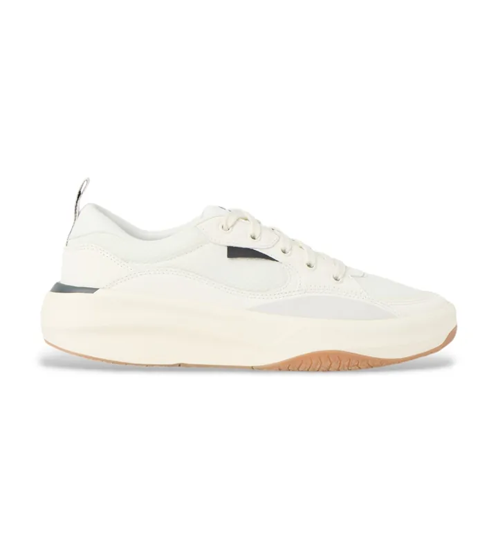 Reef para hombre. CJ8978 Zapatillas Fanning blanco roto (40), Piel, Plano, Cordones, Casual