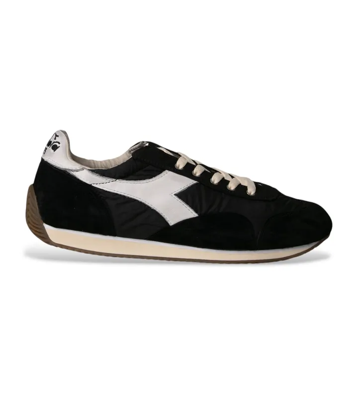 Diadora para hombre. 201182806 Zapatillas de Piel Equipe Vela Sw negro (40), Plano, Cordones, Casual