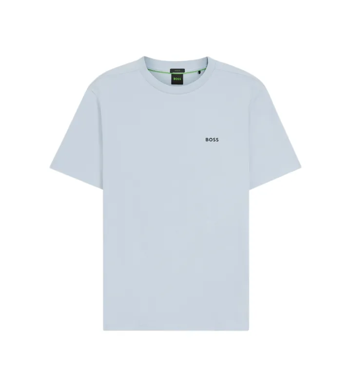 BOSS para hombre. 50506373 Camiseta con Detalle de Logo azul (L), Casual, Algodón, Manga corta