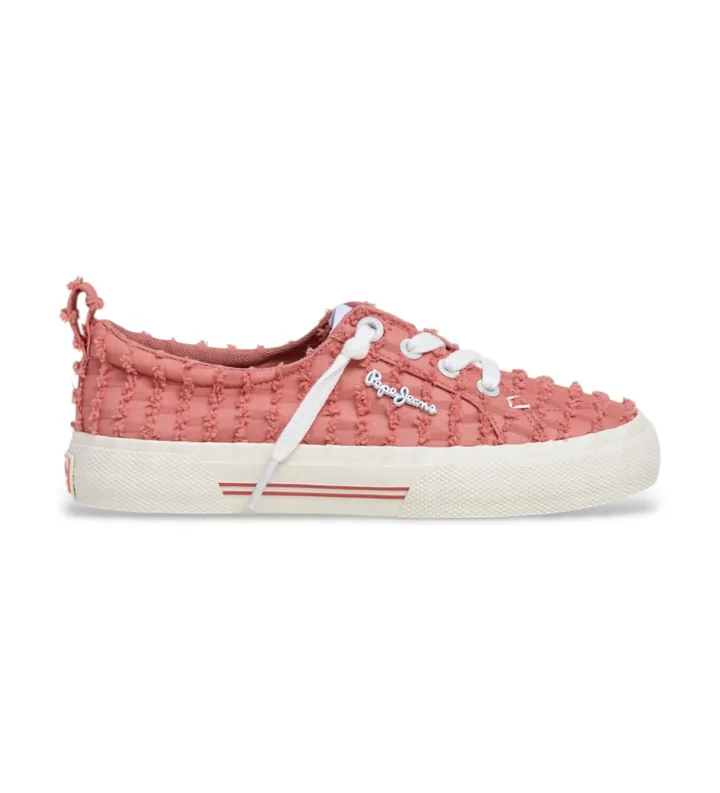 Pepe Jeans para mujer/niña. PGS300005 Zapatillas Kenton Alize rosa (32), Tela, Plano, Cordones, Casual, moda infantil