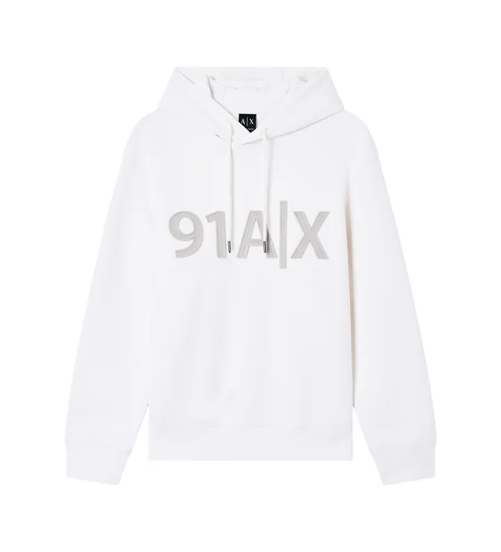A|X Armani Exchange para hombre. XM002357AF10818U1074 Sudadera premium blanco (L), Casual, Algodón, Manga corta