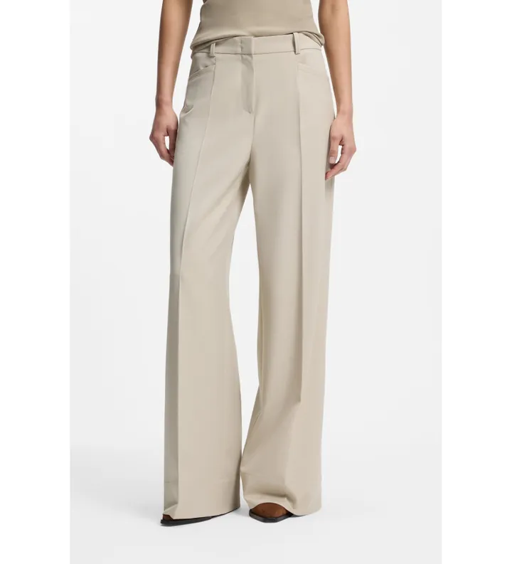 BOSS para mujer. 50562885 Pantalón Tacodi beige (34), Casual, Clásico, Poliéster
