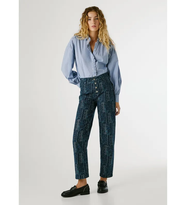 Pepe Jeans para mujer. PL2100004 Pantalón Tini marino (M), Casual, Algodón