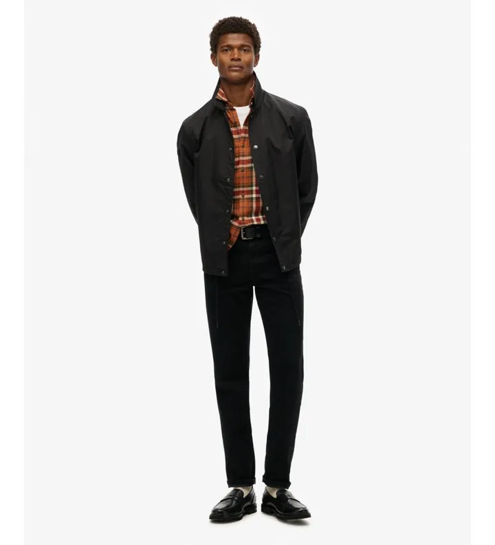Superdry para hombre. M5012152A Chaqueta Surplus Otto Coach negro (L), Casual, Poliamida