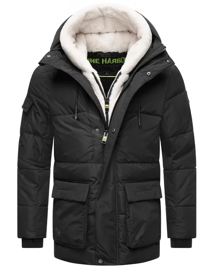 STONE HARBOUR Chaqueta de invierno 'Lauroo'  ecru / negro