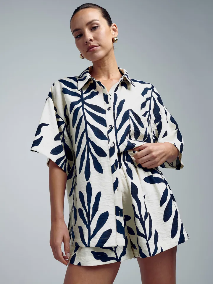 St MRLO Blusa 'Kady' marino / blanco