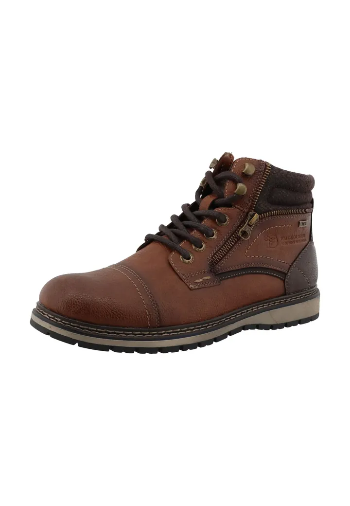 TOM TAILOR Botas con cordones marrón / marrón oscuro