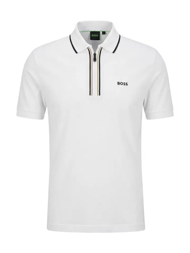 BOSS Camiseta funcional 'Philix GOC' cognac / negro / blanco