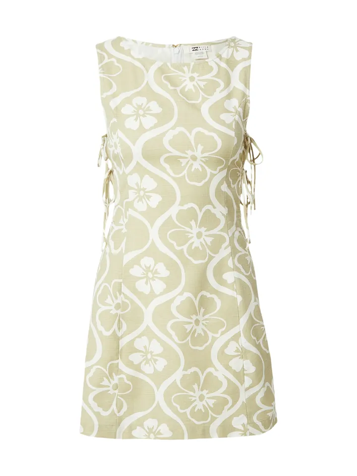 BILLABONG Vestido de verano 'FLORAL TRIP' caqui / blanco