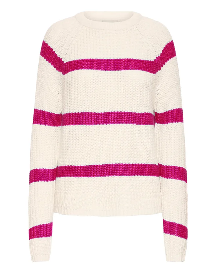 Fransa Jersey 'KAMIA' magenta / blanco cáscara de huevo