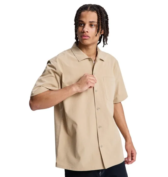 Full On Resort - Camisa de Manga Corta Beige Hombre