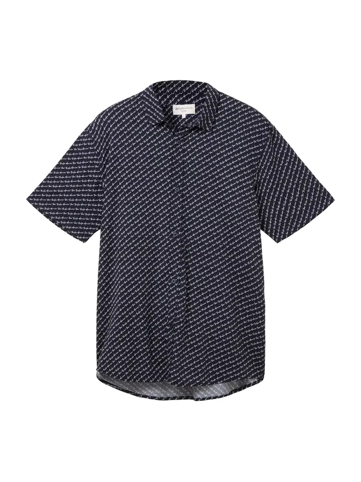 TOM TAILOR DENIM Camisa navy / blanco