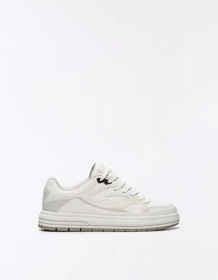 Bershka Zapatillas Volumen Hombre 39 Blanco
