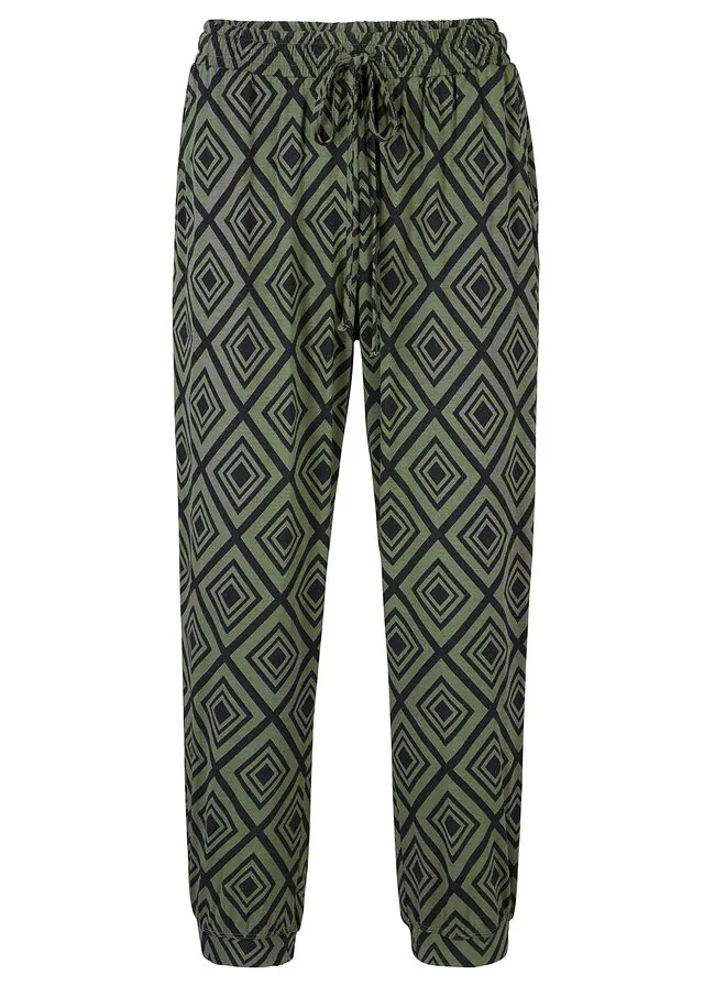 Pantalón 3/4 de mezcla de viscosa elástica