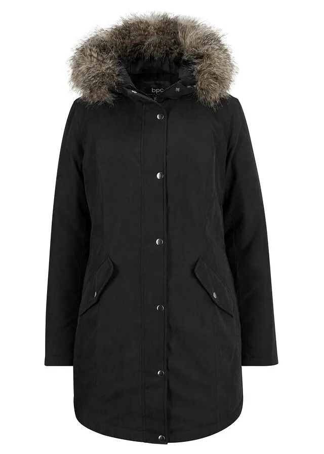 Parka con cremallera lateral para ajustar la anchura