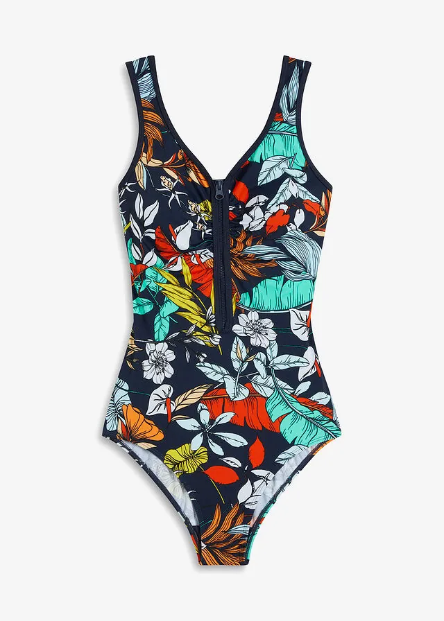 Traje de baño con cremallera
