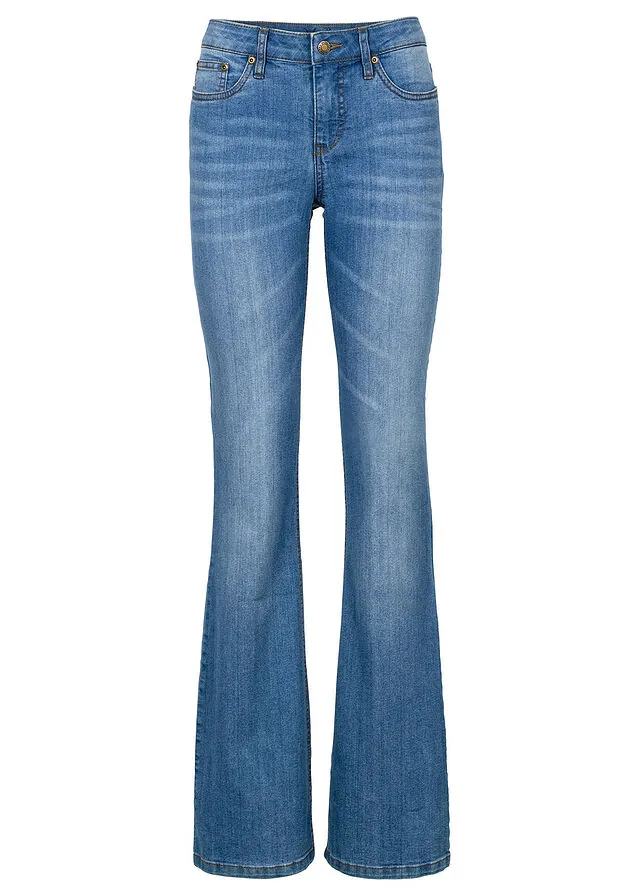 Vaqueros con corte bootcut y talle medio