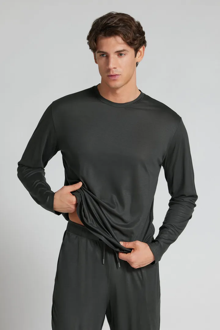 Intimissimi Camiseta de Manga Larga Premium Soft Technology Hombre Azul Tamaño L