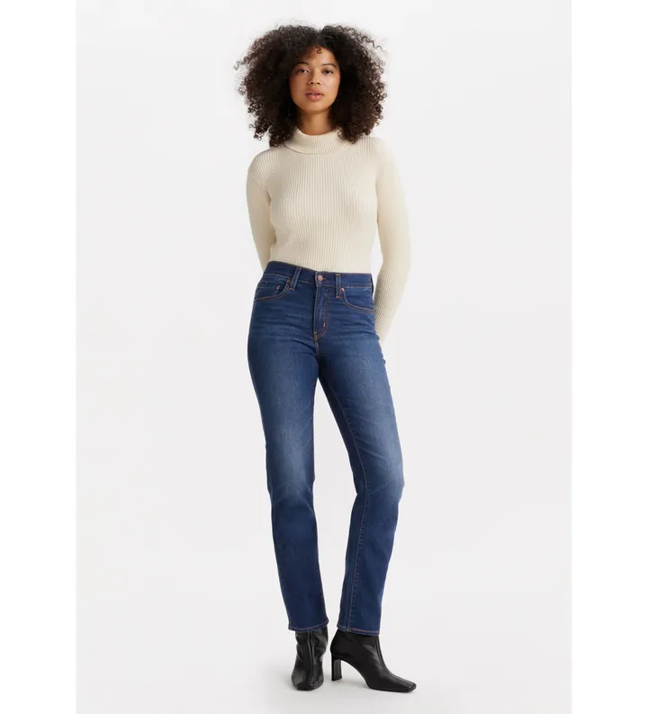 Levi's para mujer. 18883-0304 Jeans Tiro Recto 724 azul (25/30), Casual, Algodón, Denim