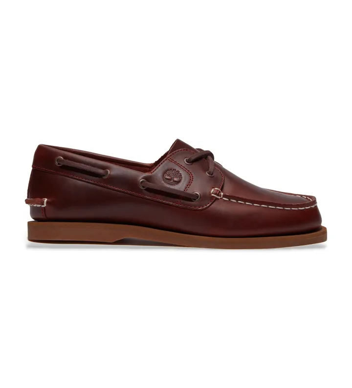 Timberland para mujer. TB0A2Q9XEIW1 Náuticos de piel clásicos marrón (36 W), Plano, Cordones, Casual