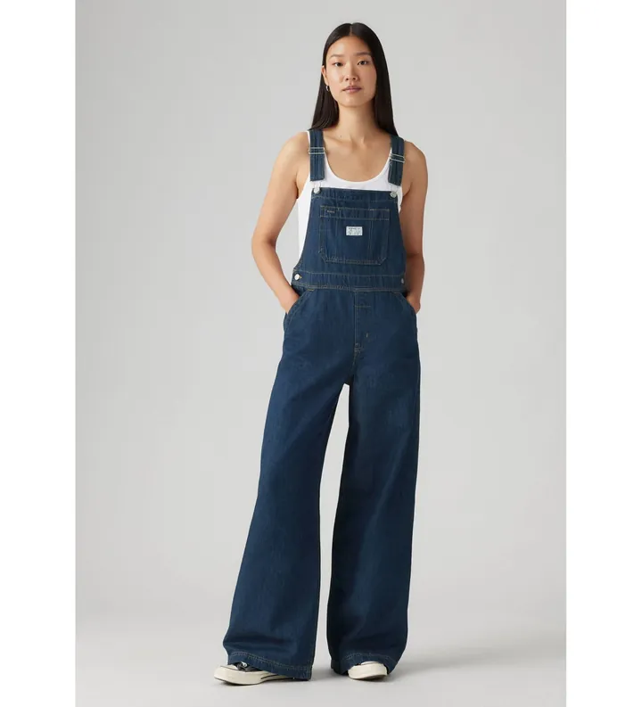 Levi's para mujer. 001V0-0005 Peto Largo azul (XS), Casual, Algodón, Denim