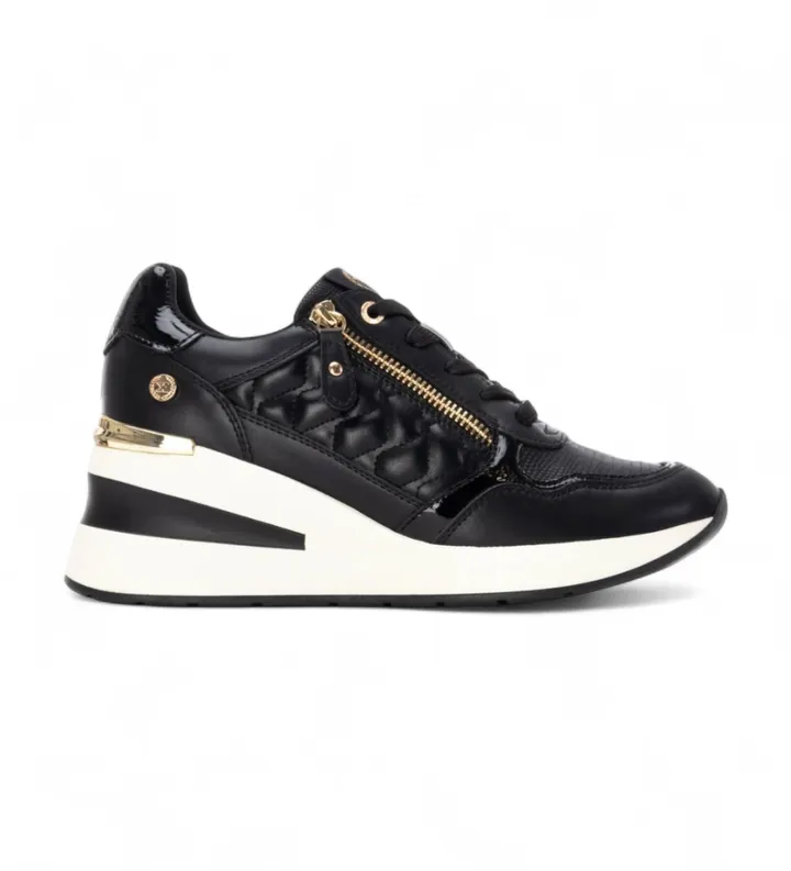 Xti para mujer. 14438002-NEGRO Zapatillas 144380 negro (39), 3 a 5cm, Cremallera, Casual