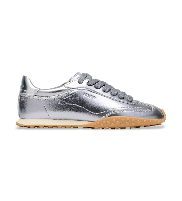 HOFF para mujer. 22561012 Zapatillas de Piel Bridge Metallics plateado (36), Plata, Plano, Cordones, Casual