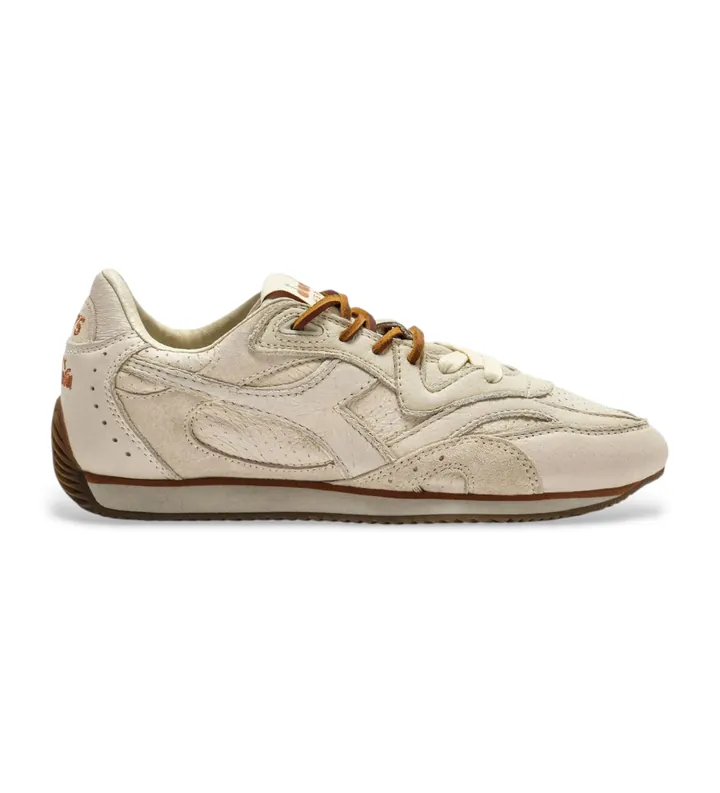 Diadora unisex. 201182807 Zapatillas de Piel Equipe Revenge Dune Used Italia beige (36), Plano, Cordones, Casual