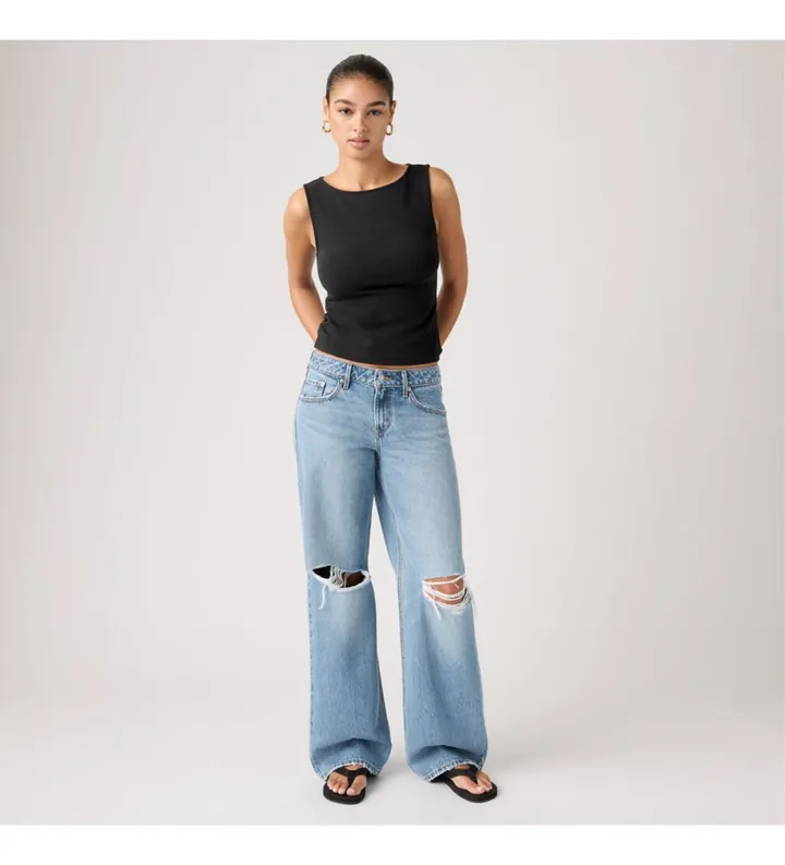 Levi's para mujer. A5566-0044 Jeans low loose azul (25/32), Casual, Algodón, Denim