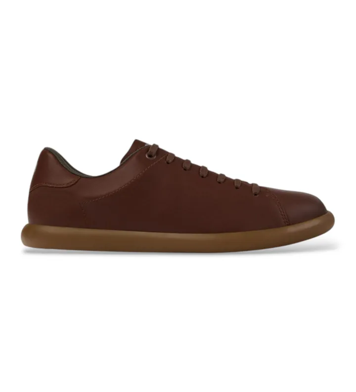 Camper para hombre. K101003-004 Zapatos de piel de cordones Pelotas Soller multicolor (39), Marrón, Plano, Casual