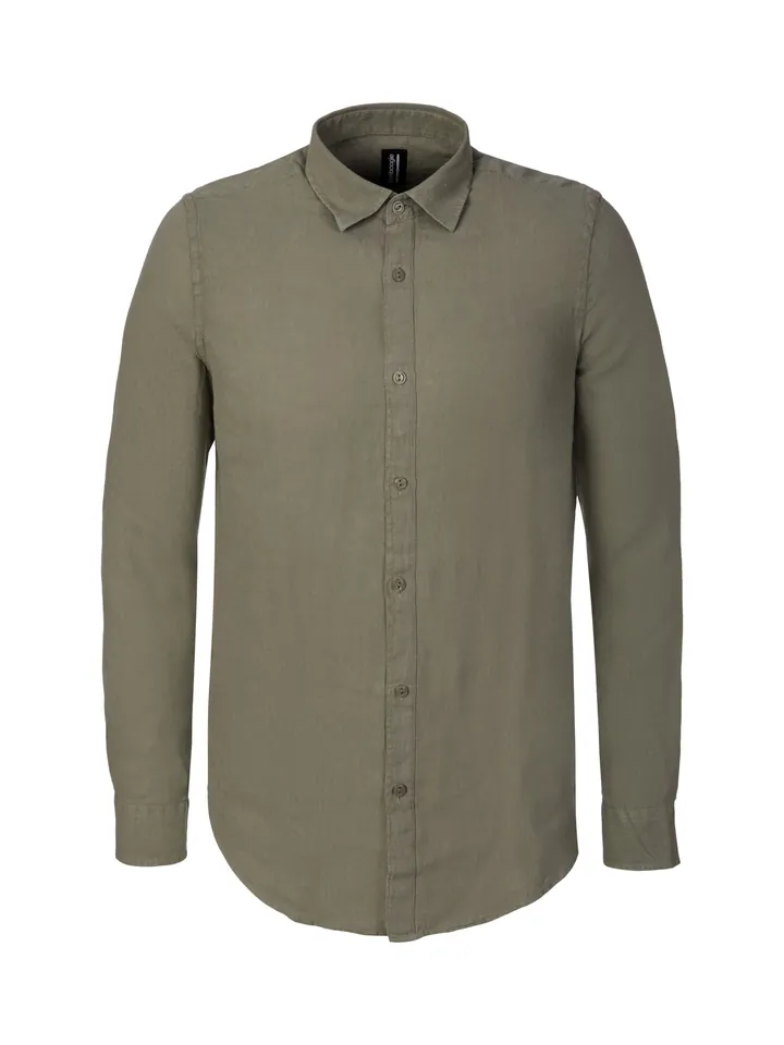 BOMBOOGIE Camisa 'Camicia Collo' caqui
