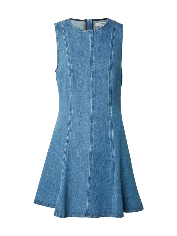 TOPSHOP Vestido 'Lena' azul denim