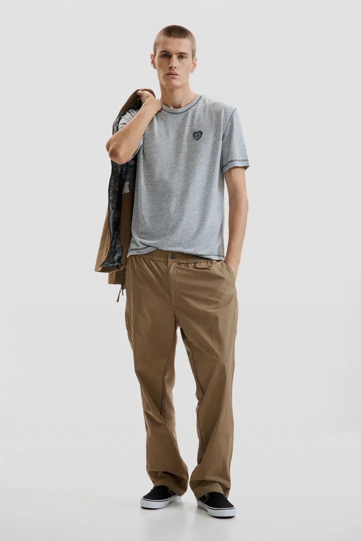 Desigual, Pantalón largo tejido mixto, Hombre, Verde, L