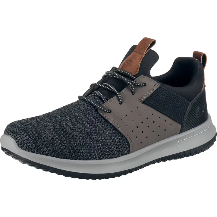 SKECHERS Zapatillas deportivas bajas 'Delson Camben'  marrón / color barro / gris claro / negro