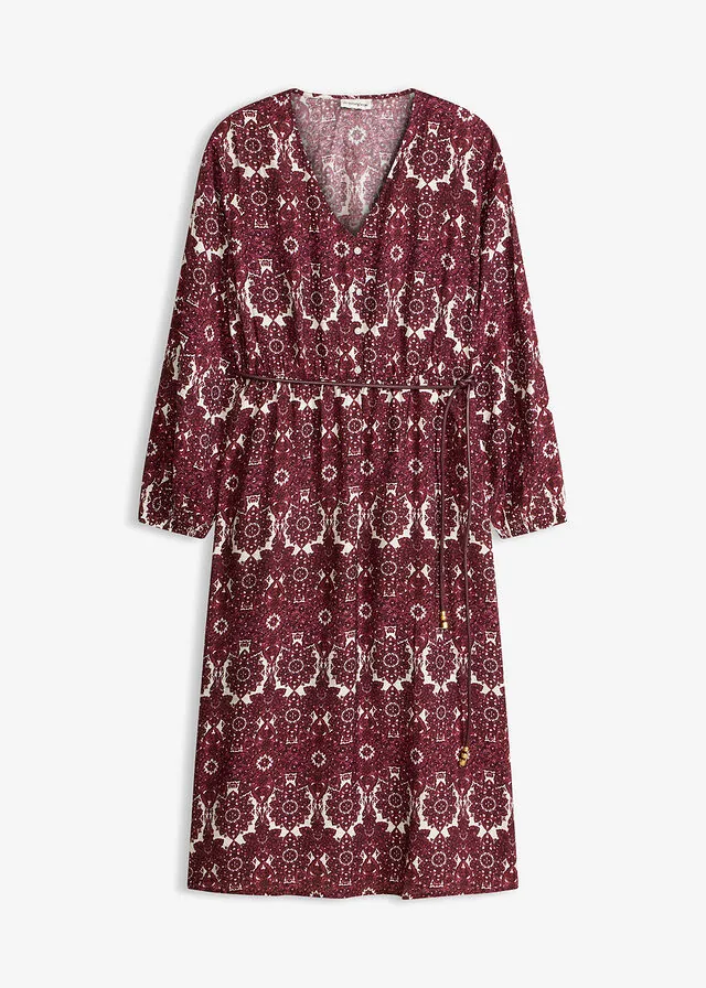 Vestido midi de mezcla de viscosa suave