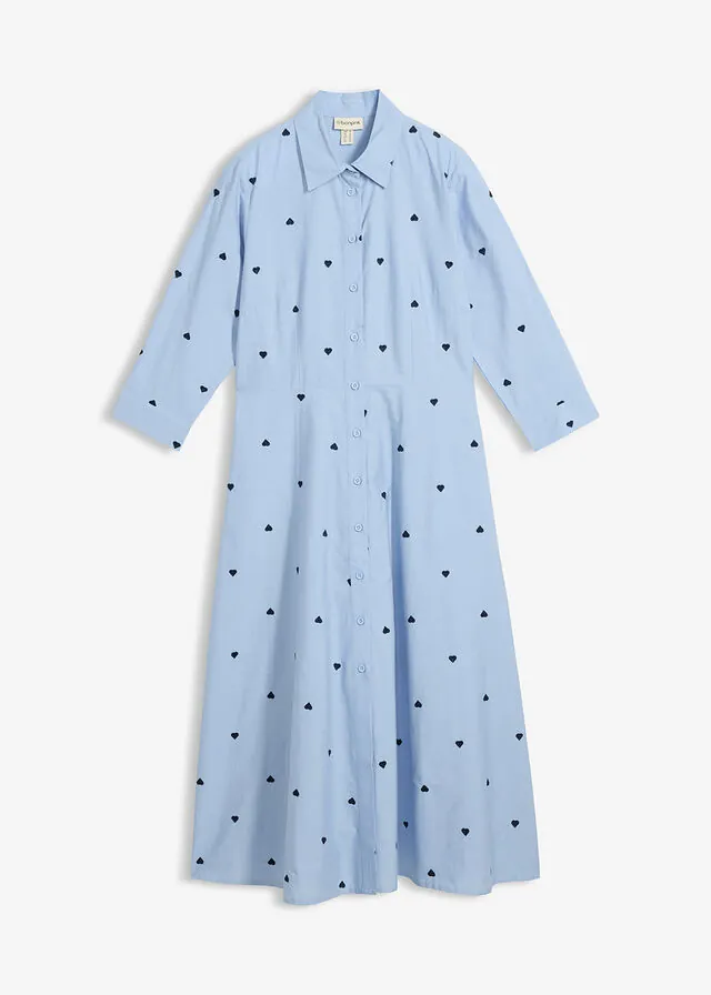 Vestido camisero de algodón orgánico puro