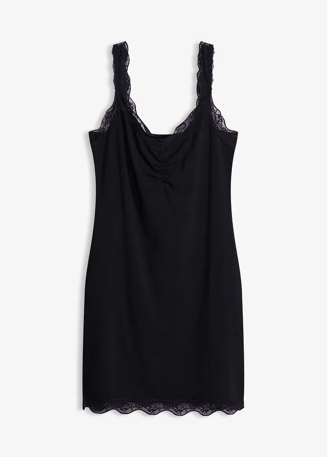 Camisón con tirantes de encaje