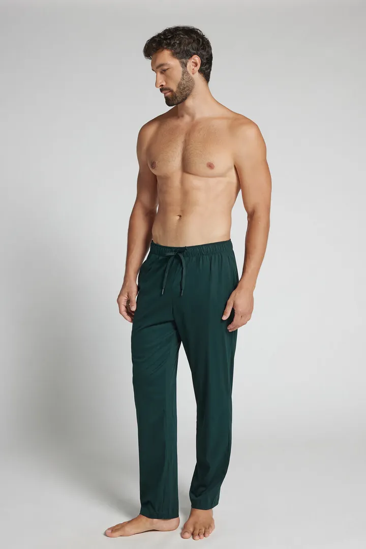 Intimissimi Pantalones Largos de Algodón Mercerizado filo Premium Hombre Azul Tamaño L