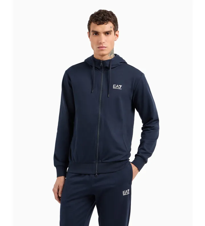EA7 para hombre. 8NPM33_PJVRZ Sudadera Core Identity marino (3XL), Casual, Deportivo, Algodón, Multideporte