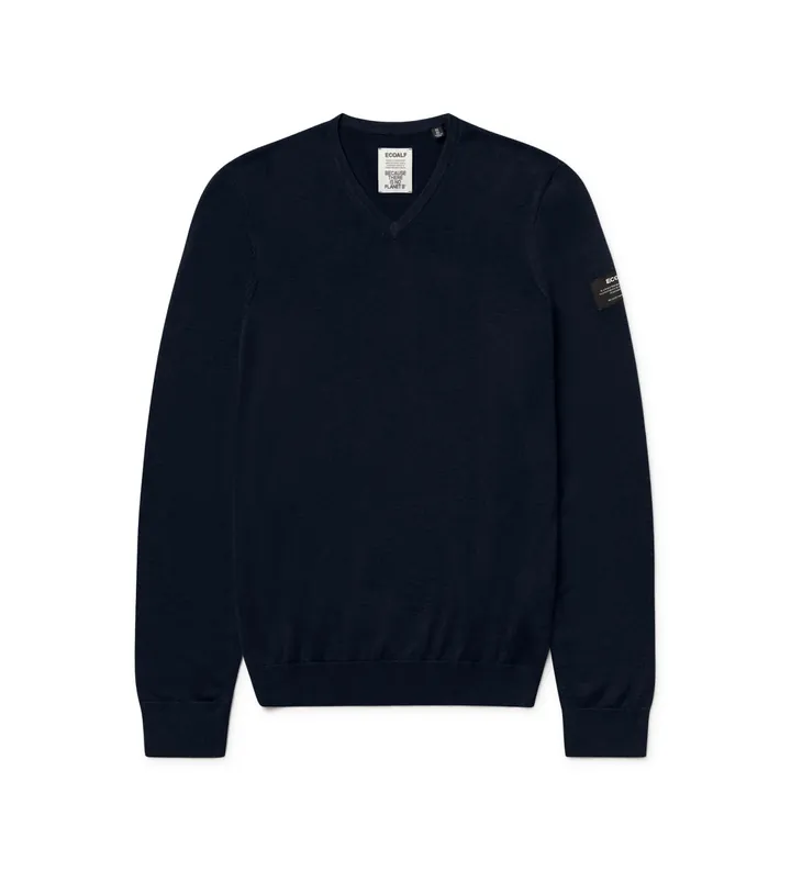 ECOALF para hombre. MCMGAKNFERRO0666W24-161 Jersey Ferro Marino (L), Casual, Sostenible, Lana reciclada