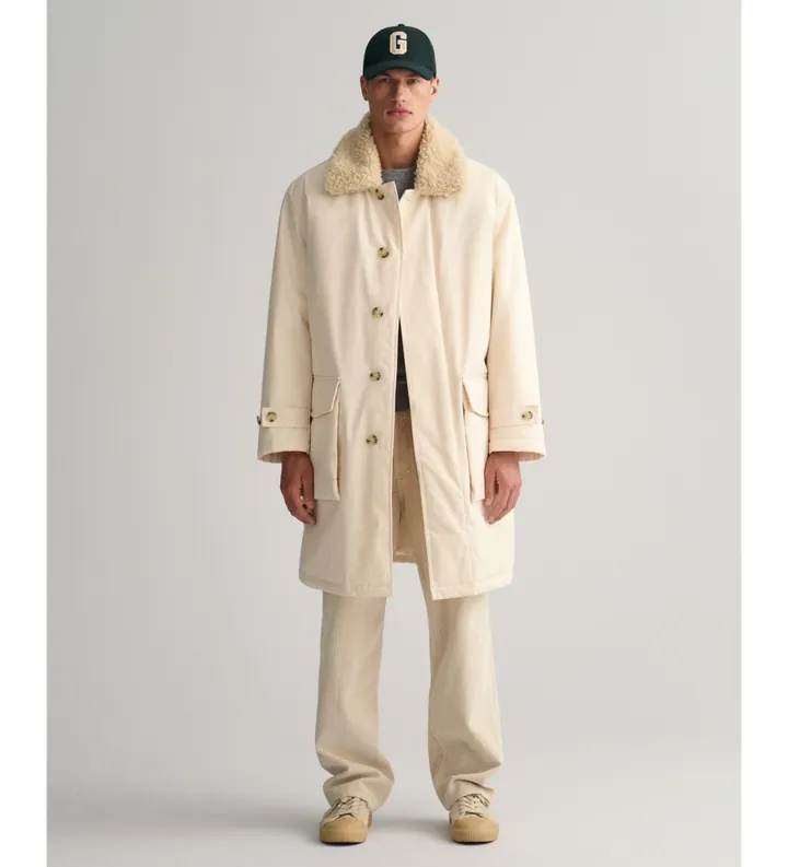 Gant para hombre. 7006373 Abrigo funcional beige (XL), Casual, Algodón, Manga larga