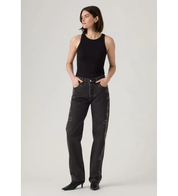 Levi's para mujer. A1959-0092 Jeans 501 '90s negro (27/30), Casual, Algodón, Denim
