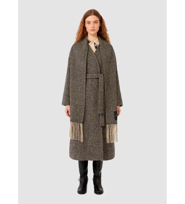 Weekend Max Mara para mujer. 2525016042600 Abrigo Zenica negro (44), Casual, Lana